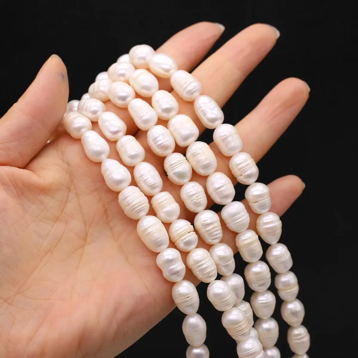 Natural Freshwater Pearl Beads Rice Isolation Loose Beaded for Jewelry Making DIY Personality Bracelet Necklace Accessories Gift