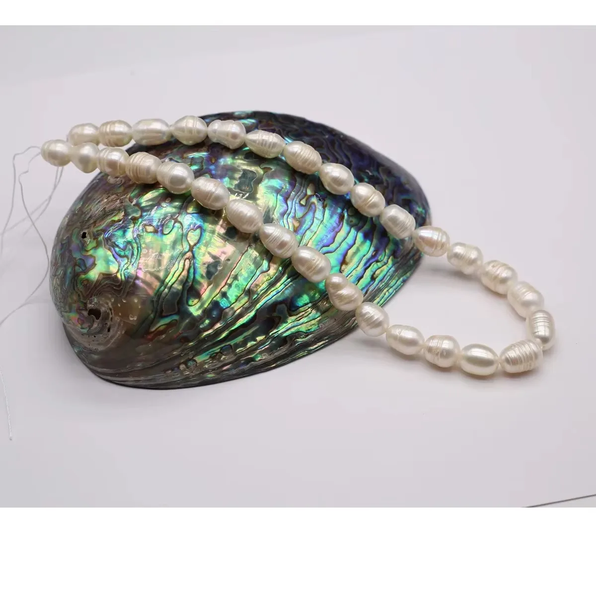 Natural Freshwater Pearl Beads Rice Isolation Loose Beaded for Jewelry Making DIY Personality Bracelet Necklace Accessories Gift