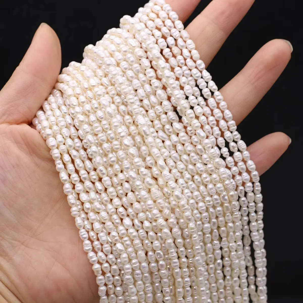 Natural Freshwater Pearl Beads Rice Isolation Loose Beaded for Jewelry Making DIY Personality Bracelet Necklace Accessories Gift