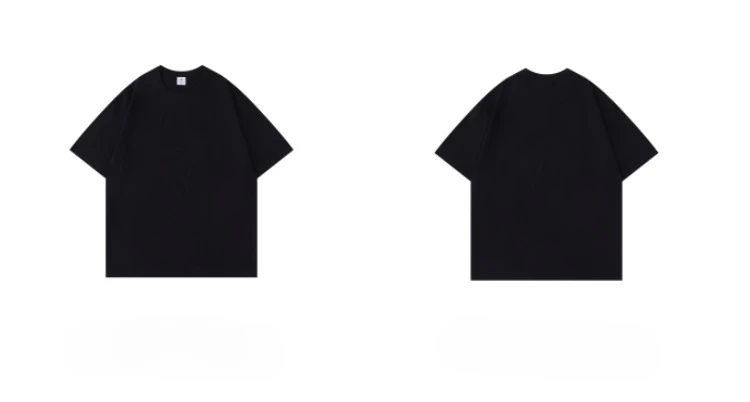 300g Cotton T-Shirts Men Short Sleeved Heavyweight Summer Round Neck Loose Breathable Shirt for Men Women Basic Tees