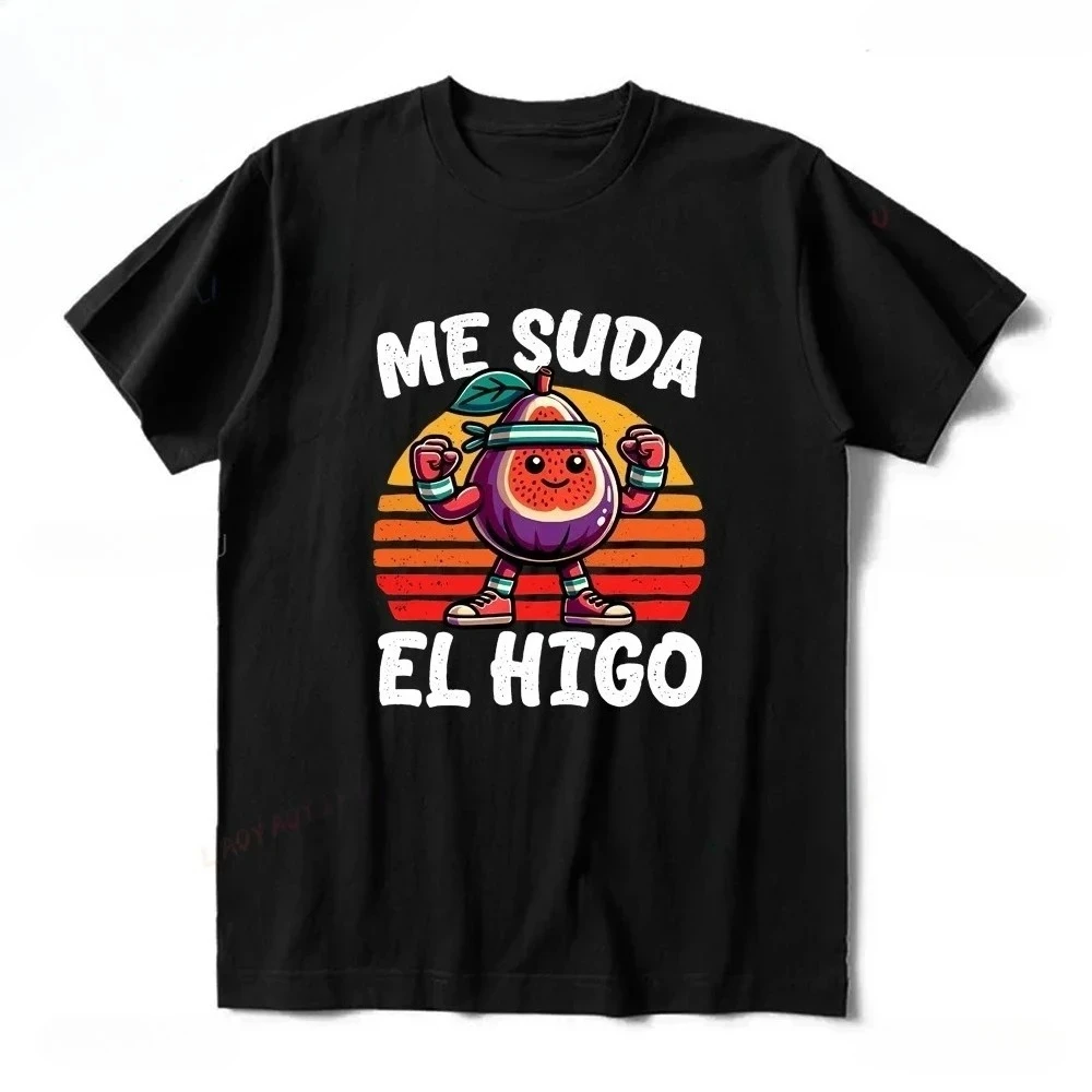 Me Suda El Nabo Women's Sleeve Printed T-shirt Funny Spanish Jokes Vintage Soft Casual Tops Women Clothing Graphic Tshirts