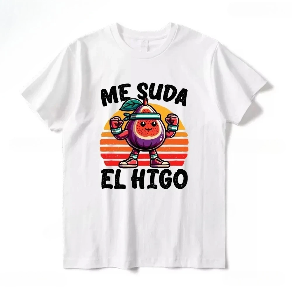 Me Suda El Nabo Women's Sleeve Printed T-shirt Funny Spanish Jokes Vintage Soft Casual Tops Women Clothing Graphic Tshirts