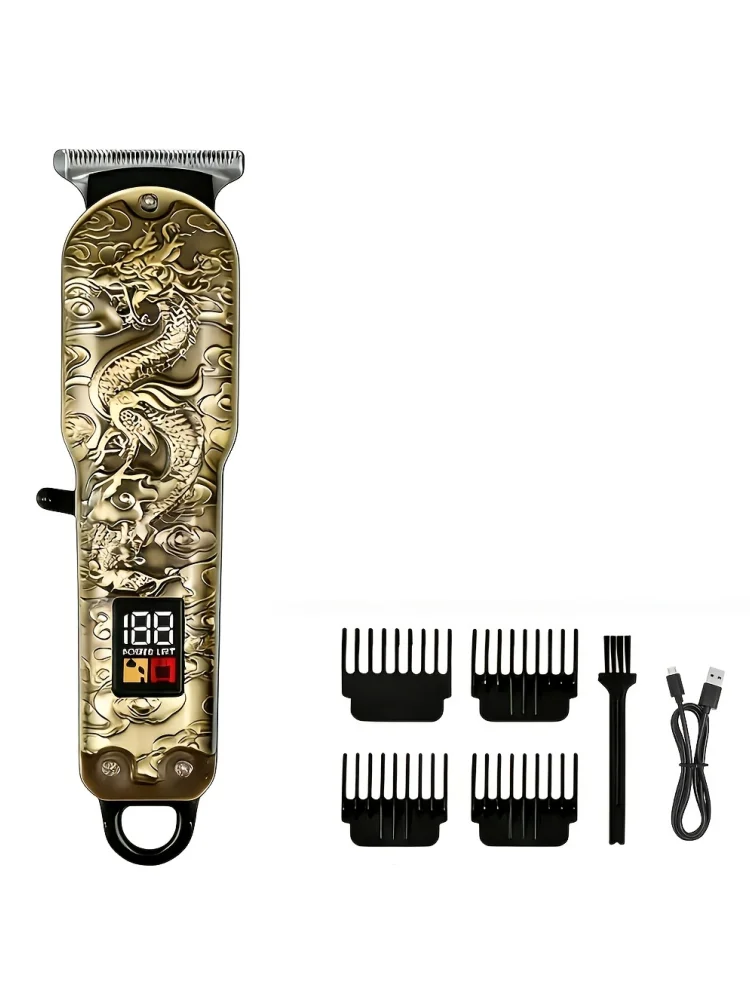 Cordless Hair Clipper for Men Rechargeable Professional T-Blade Trimmer Kit with Li-ion Battery Home Haircut & Beard Styling Set