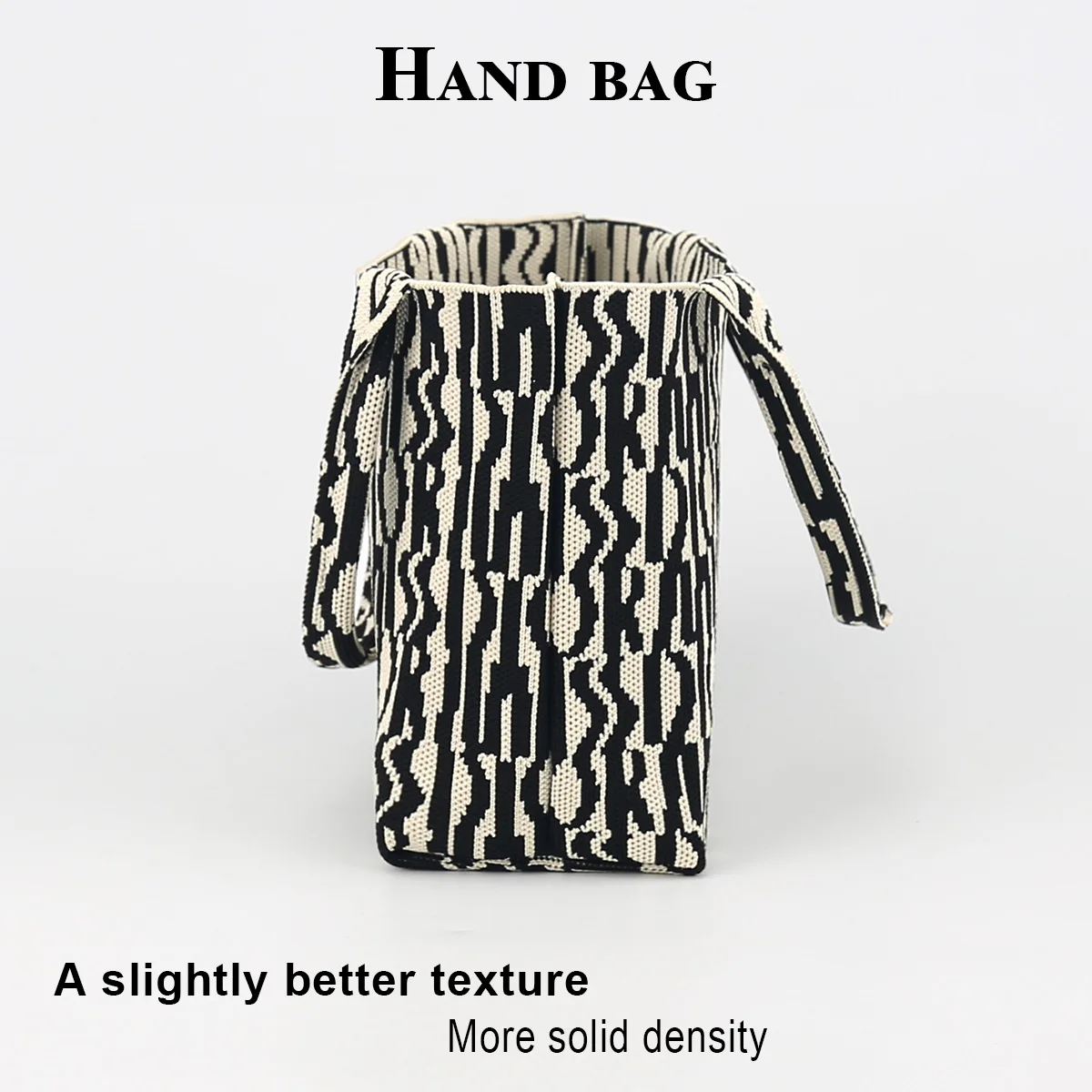 1 Stylish Handbag with Irregular Patterns, Made of Thick, Durable, Soft, Foldable Knit Fabric, with an Open Design for Easy Access, Perfect for Carrying Your Phone, Cosmetics, Water Bottle, and Other Items, Suitable for All Seasons