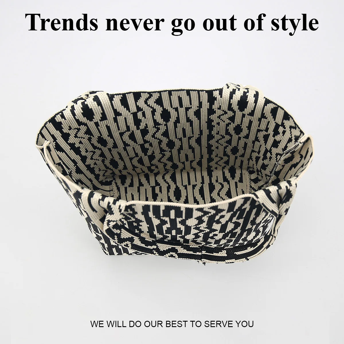 1 Stylish Handbag with Irregular Patterns, Made of Thick, Durable, Soft, Foldable Knit Fabric, with an Open Design for Easy Access, Perfect for Carrying Your Phone, Cosmetics, Water Bottle, and Other Items, Suitable for All Seasons