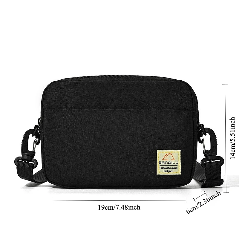 Mini Nylon Crossbody Bag Men Women Small Shoulder Sling Bag Waterproof Oxford Satchel Phone Wallet Chest Pack Simple School