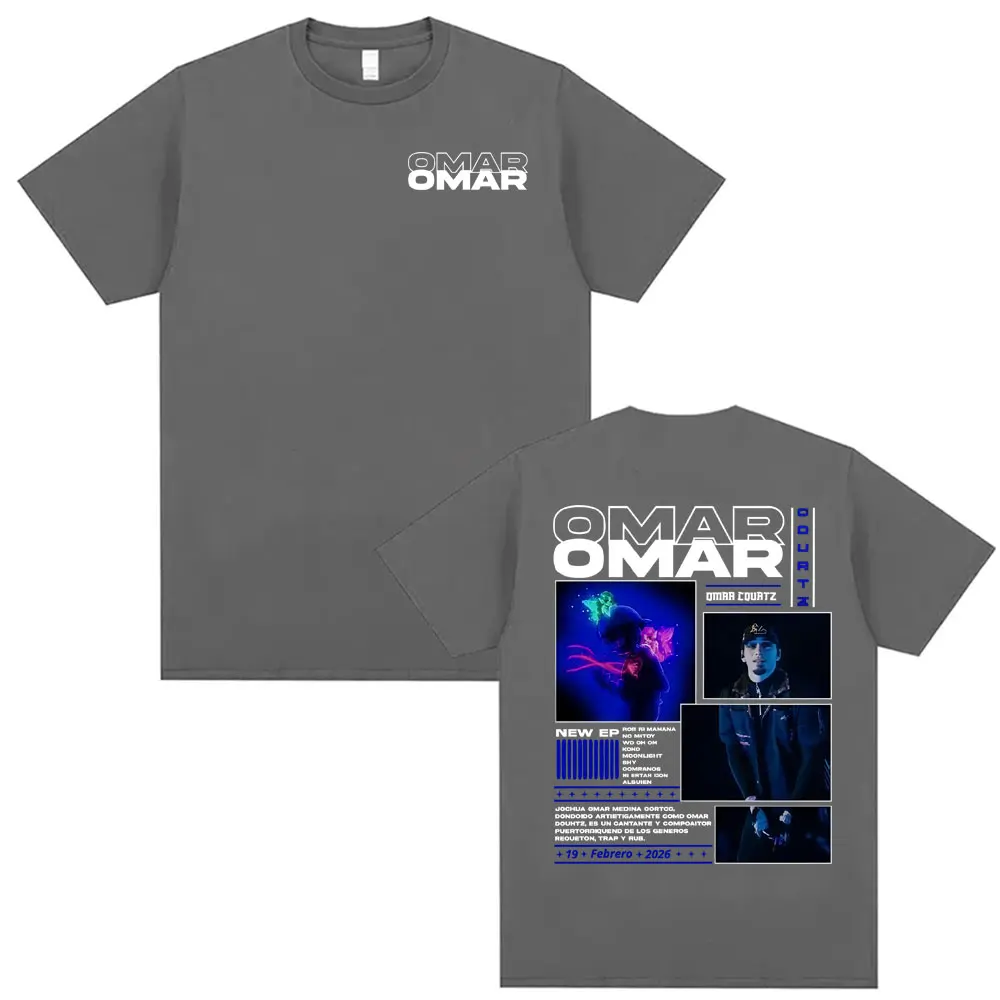 Omar Courtz Por Si Manana No Estoy 2026 Tour Cover T Shirt Unisex Harajuku Aesthetic Oversized T-shirts Men Summer Tops T Shirts