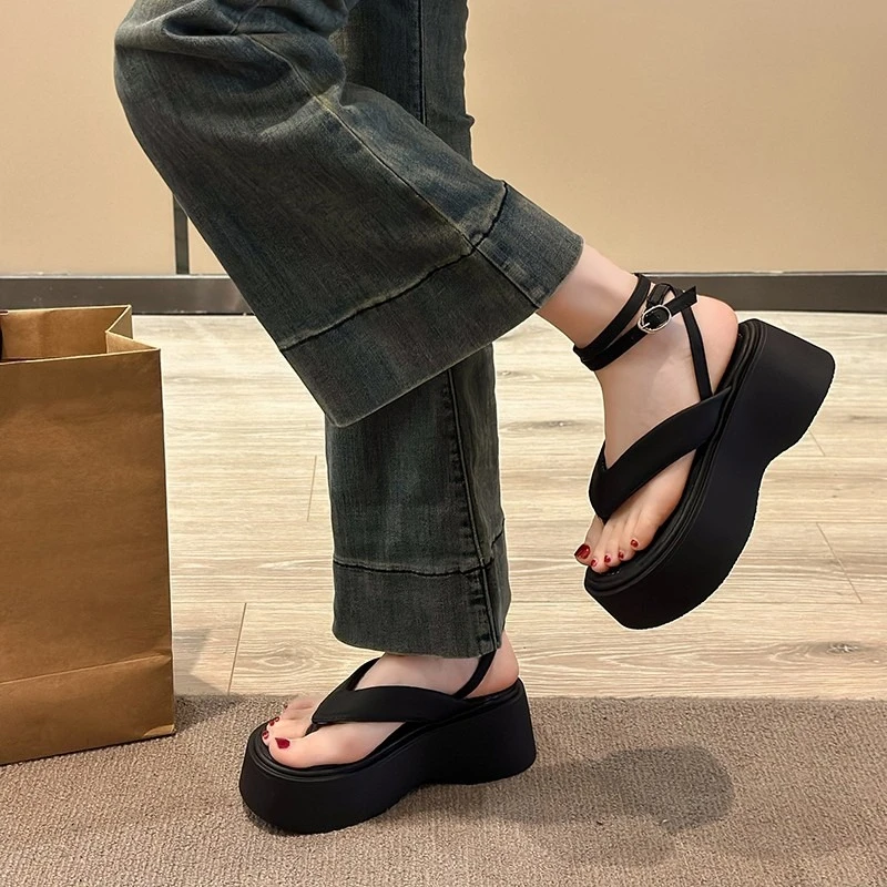 Women's Thick Soled Wedge Sandals, Summer Fashionable New Comfortable Hot Selling Women's Shoes Lightweight Casual Beach Sandals