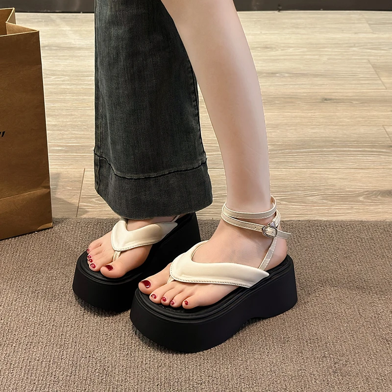 Women's Thick Soled Wedge Sandals, Summer Fashionable New Comfortable Hot Selling Women's Shoes Lightweight Casual Beach Sandals