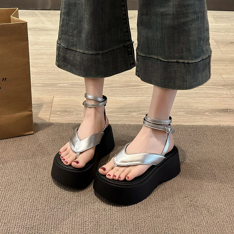 Women's Thick Soled Wedge Sandals, Summer Fashionable New Comfortable Hot Selling Women's Shoes Lightweight Casual Beach Sandals
