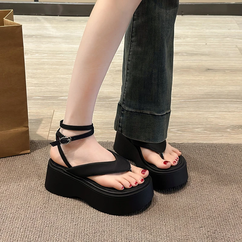 Women's Thick Soled Wedge Sandals, Summer Fashionable New Comfortable Hot Selling Women's Shoes Lightweight Casual Beach Sandals
