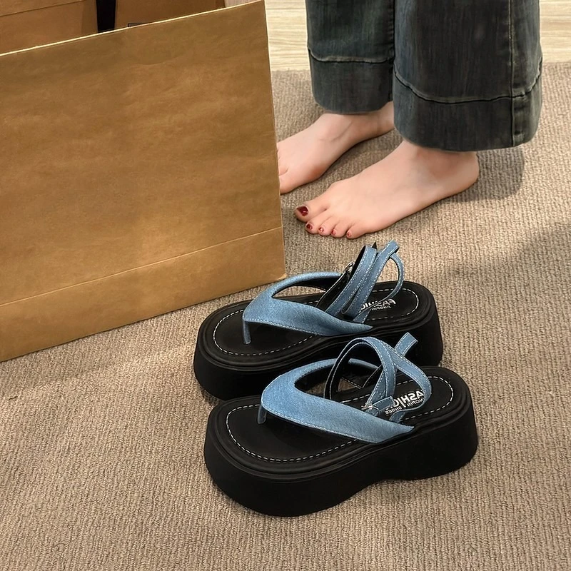 Women's Thick Soled Wedge Sandals, Summer Fashionable New Comfortable Hot Selling Women's Shoes Lightweight Casual Beach Sandals