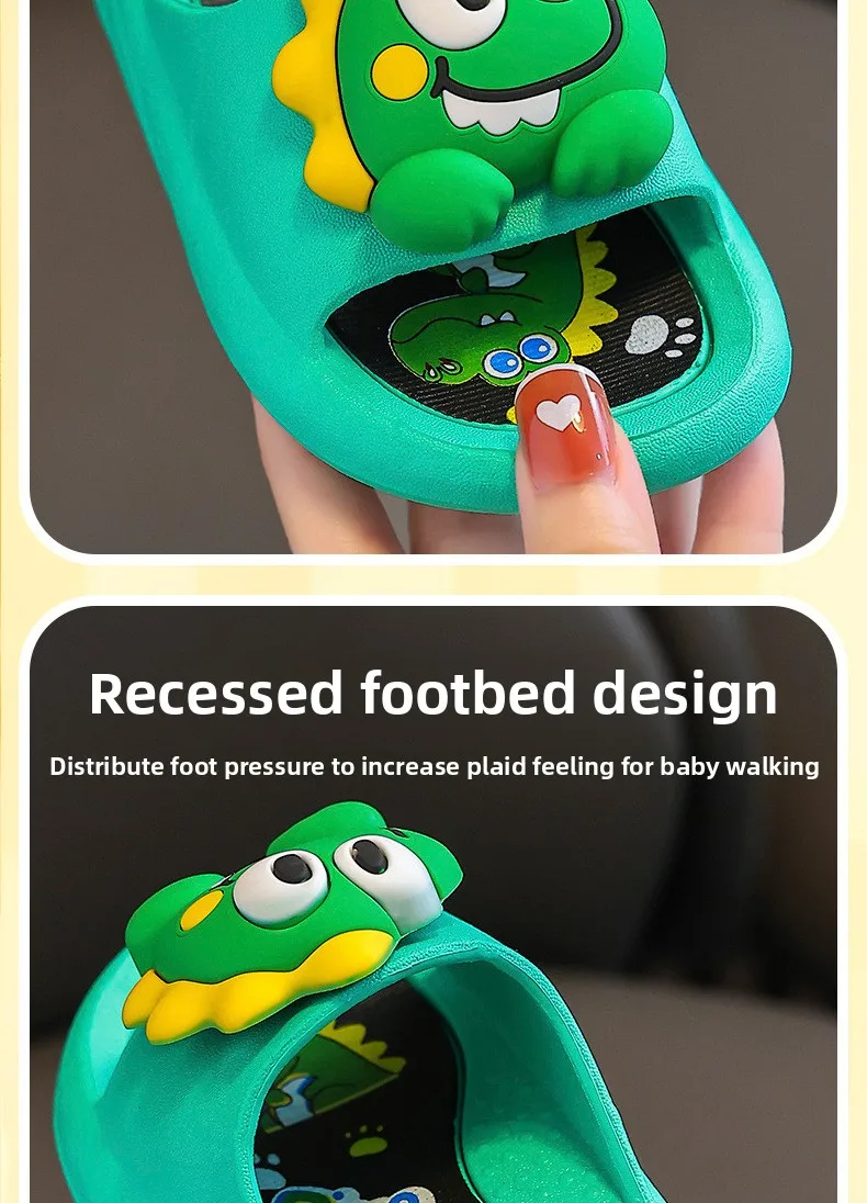 Summer New Children's Cute Soft Bottom Slippers Outdoor Wearable Sandals Anti-slip Comfortable PVC Material Home Slippers