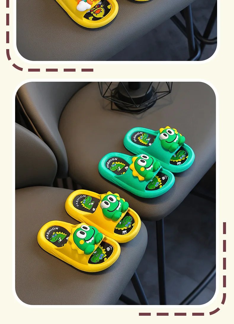 Summer New Children's Cute Soft Bottom Slippers Outdoor Wearable Sandals Anti-slip Comfortable PVC Material Home Slippers