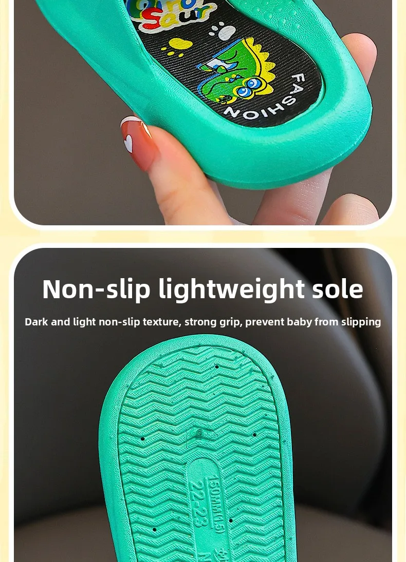 Summer New Children's Cute Soft Bottom Slippers Outdoor Wearable Sandals Anti-slip Comfortable PVC Material Home Slippers