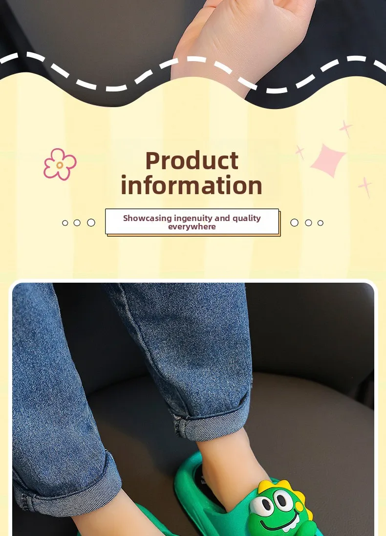 Summer New Children's Cute Soft Bottom Slippers Outdoor Wearable Sandals Anti-slip Comfortable PVC Material Home Slippers
