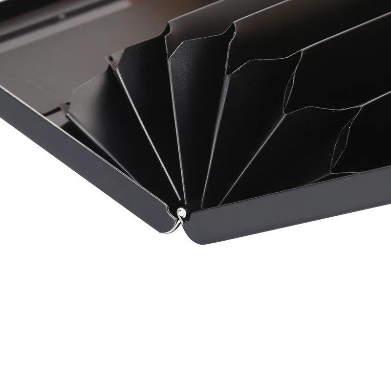 Minimalist Letter Print Credit Card Case Wallet Men Women Business Slim Wallet Stainless Steel Card Holder 10 Card Slot Gift