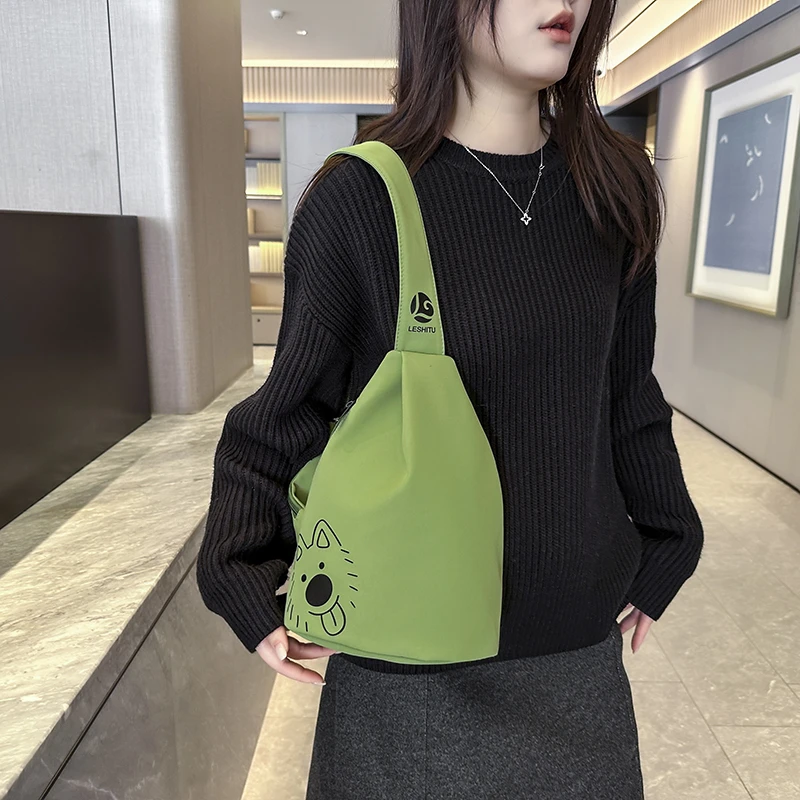 Cartoon Chest Sling Bag for Women – Small Crossbody Daypack for Travel Sport & Casual Everyday Use