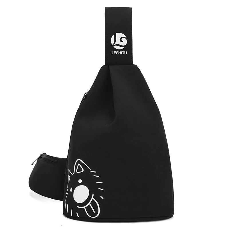 Cartoon Chest Sling Bag for Women – Small Crossbody Daypack for Travel Sport & Casual Everyday Use