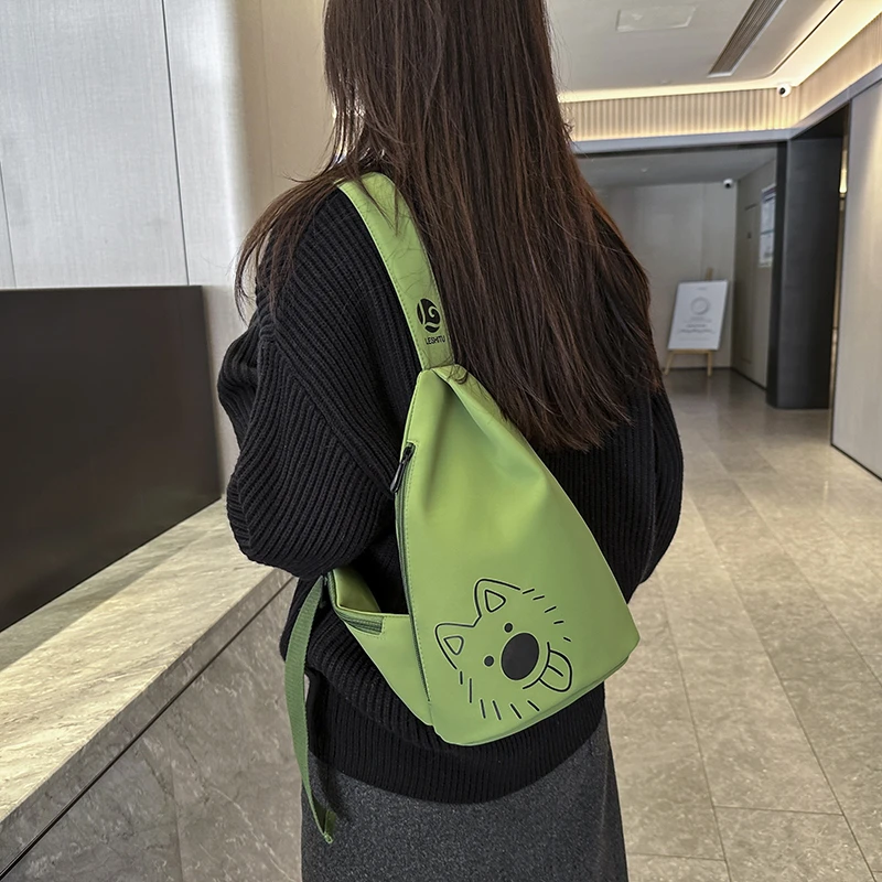 Cartoon Chest Sling Bag for Women – Small Crossbody Daypack for Travel Sport & Casual Everyday Use