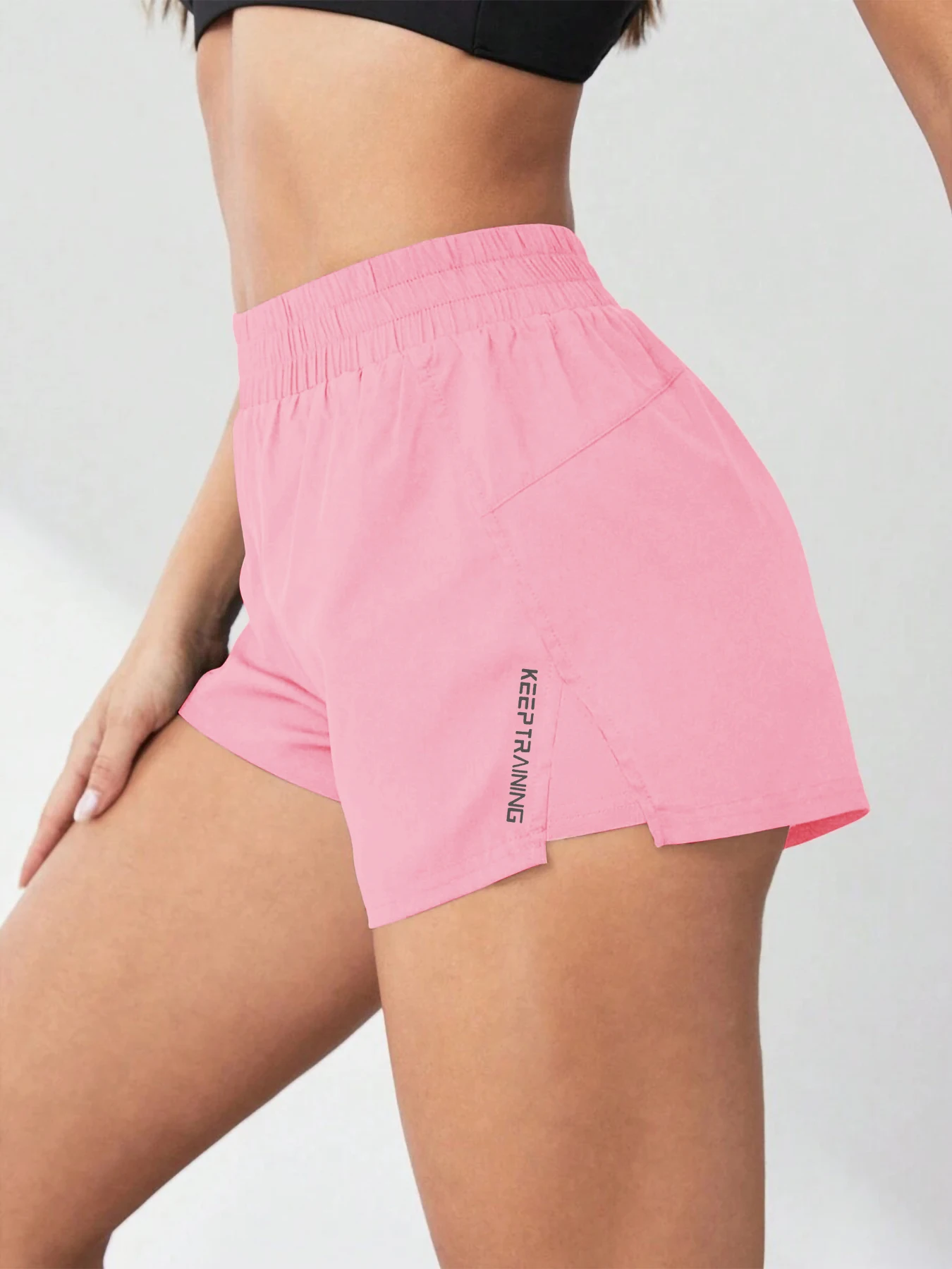 2026 New Style Faux Two-Piece Anti-Exposure Yoga Shorts Sports Shorts Running Fitness Tennis Casual Basic Sports Pants Women's
