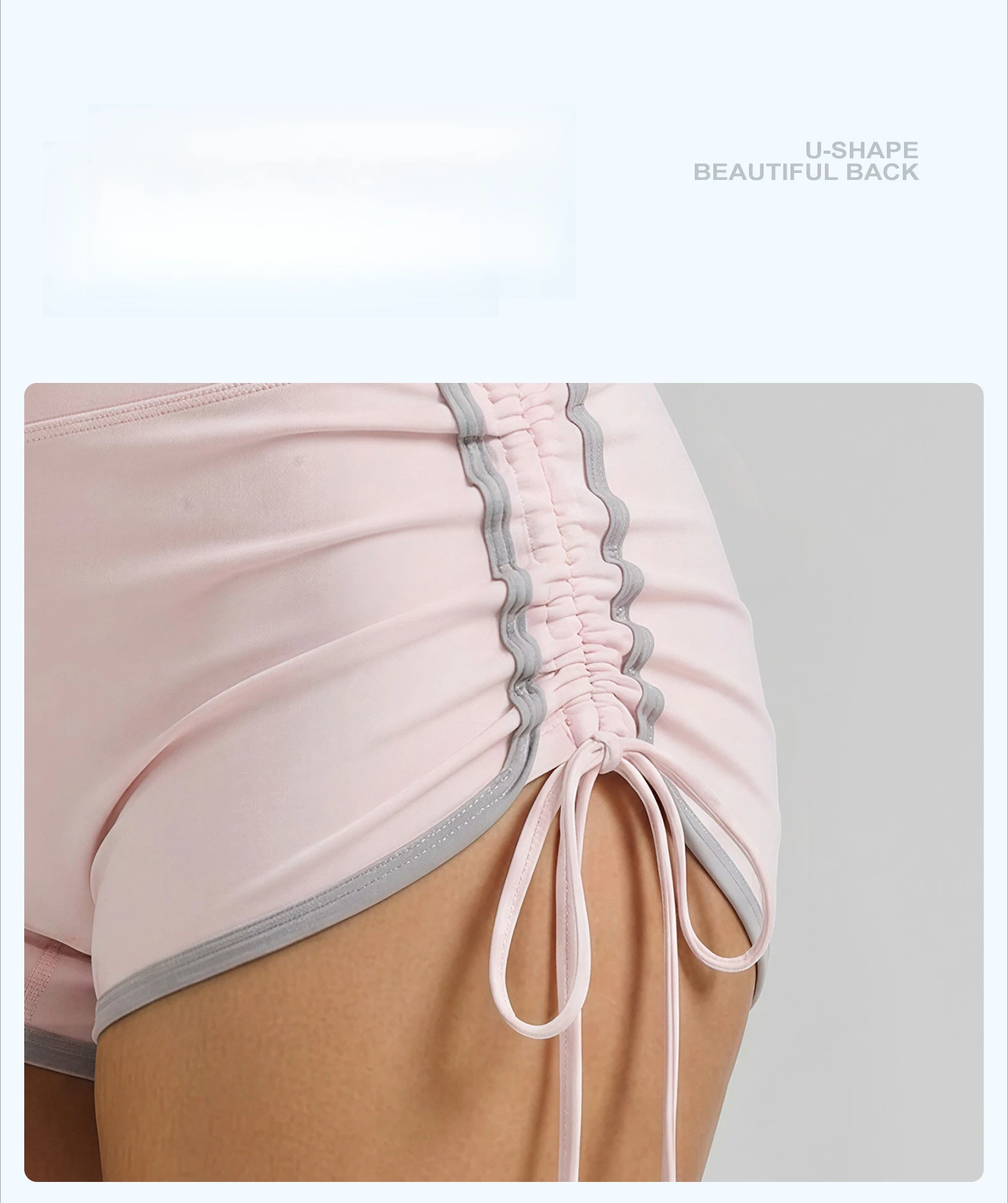New Drawstring Sports Shorts Women High Waisted Contrasting Colors Shorts Workout Run Yoga Fitness Shorts Quick Drying Shorts