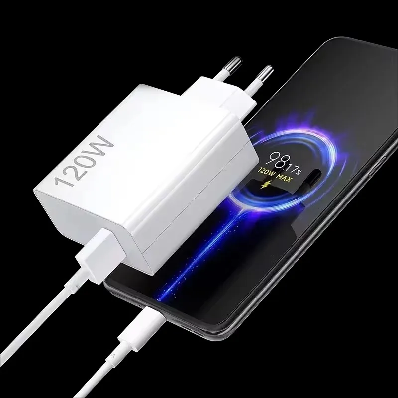 120W Charger Turbo Fast Charge Eu/Us Hyper Charge Adapter Cable for Redmi Note 11 12 13 Pro Plus Mi 14 13 13T Poco Xiaomi Phone