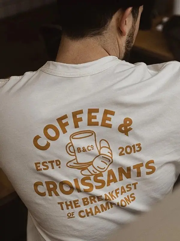 Heavyweight, Sheer Fabric. American-style Retro Pure Cotton Men's and Women's Design-oriented T-shirt. A Rare and Popular Item.