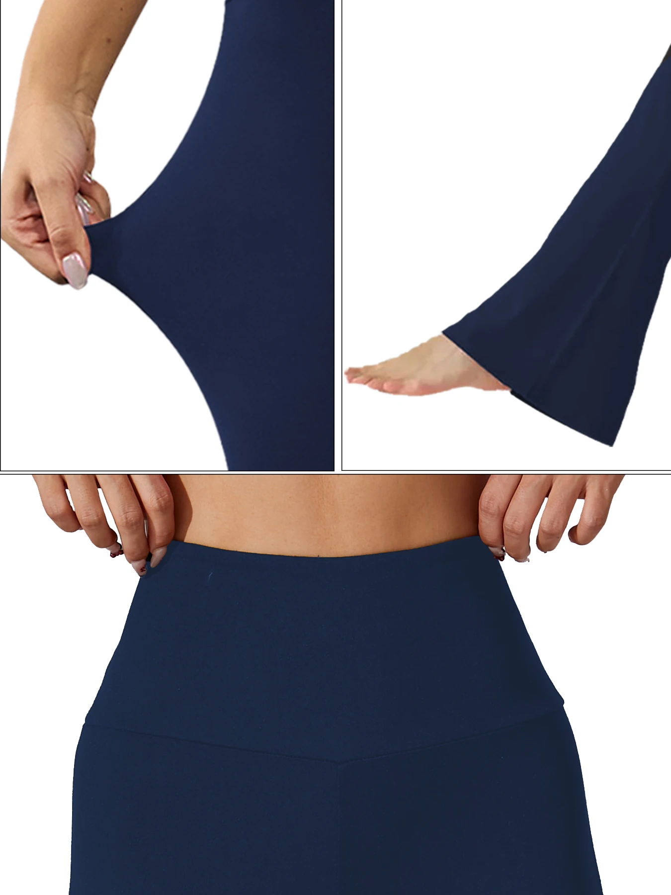 Ladies High-Rise Flared Yoga Trousers with Leg Bottom. Perfect for Yoga or Casual.