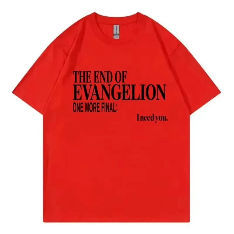 2026 New Neon Genesis Evangelion Printed Short Sleeve T-shirt Men's and Women's T-shirt Men's Top Sports T-shirt Harajuku Tee