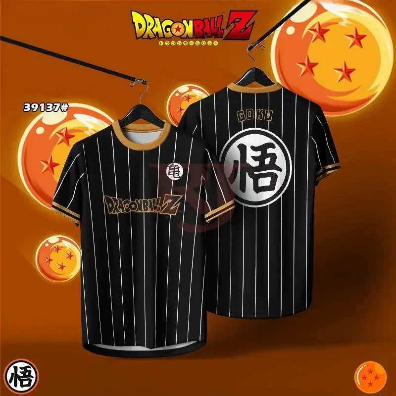 2026 Summer Dragon Ball Retro Fitness T-shirt Men's Oversized 3D Printed Short-sleeved Family Unisex Children's Sports Shirt
