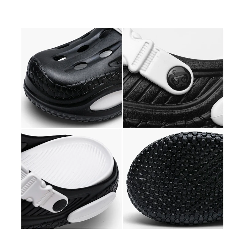 Summer breathable fashionable men's and women's slippers thick soled perforated shoes outdoor sports and leisure beach shoes 48