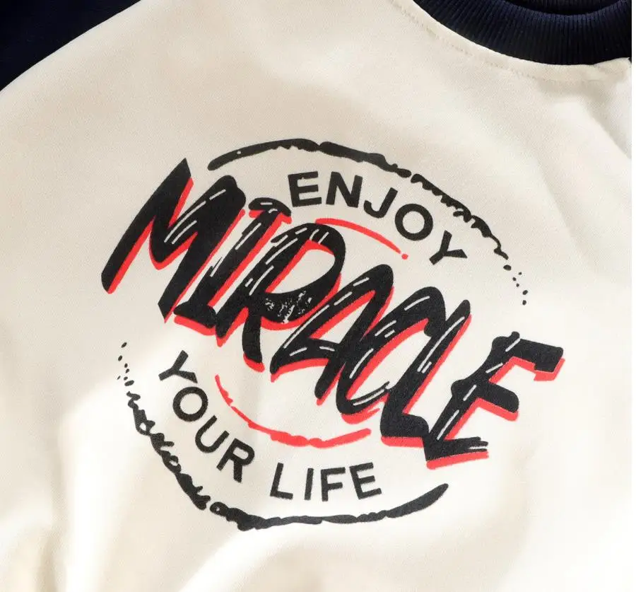 Children's Set Boys' Spring and Autumn New Korean Version Corduroy Letter Cardigan Long Sleeved Two-Piece Set