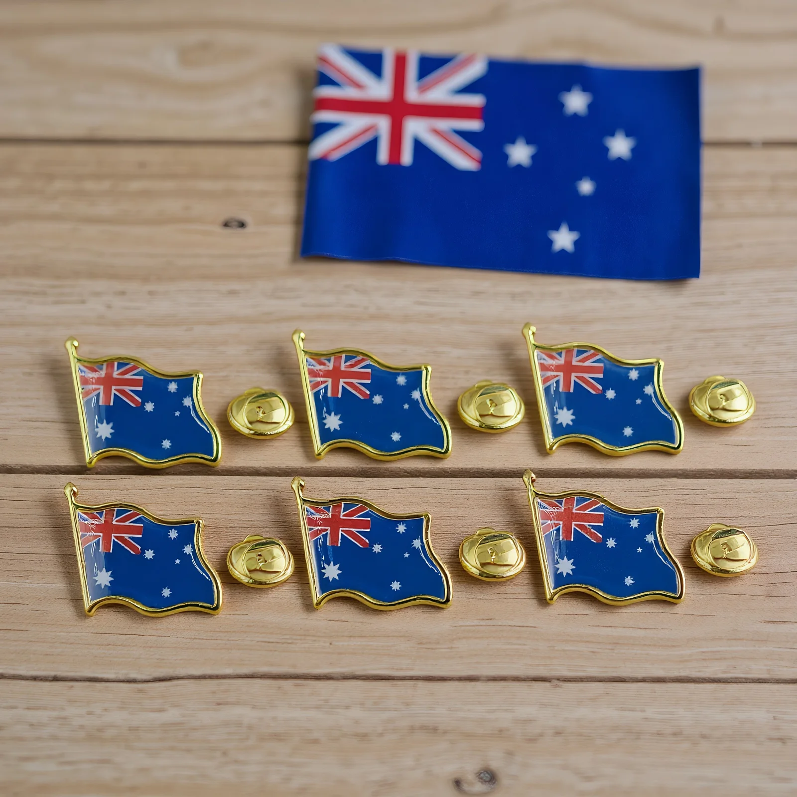 5/10/50/100 Pack Metal Australia Flag Lapel Pin Waving Australian Pins Bulk Patriotic Badge Souvenir Gifts
