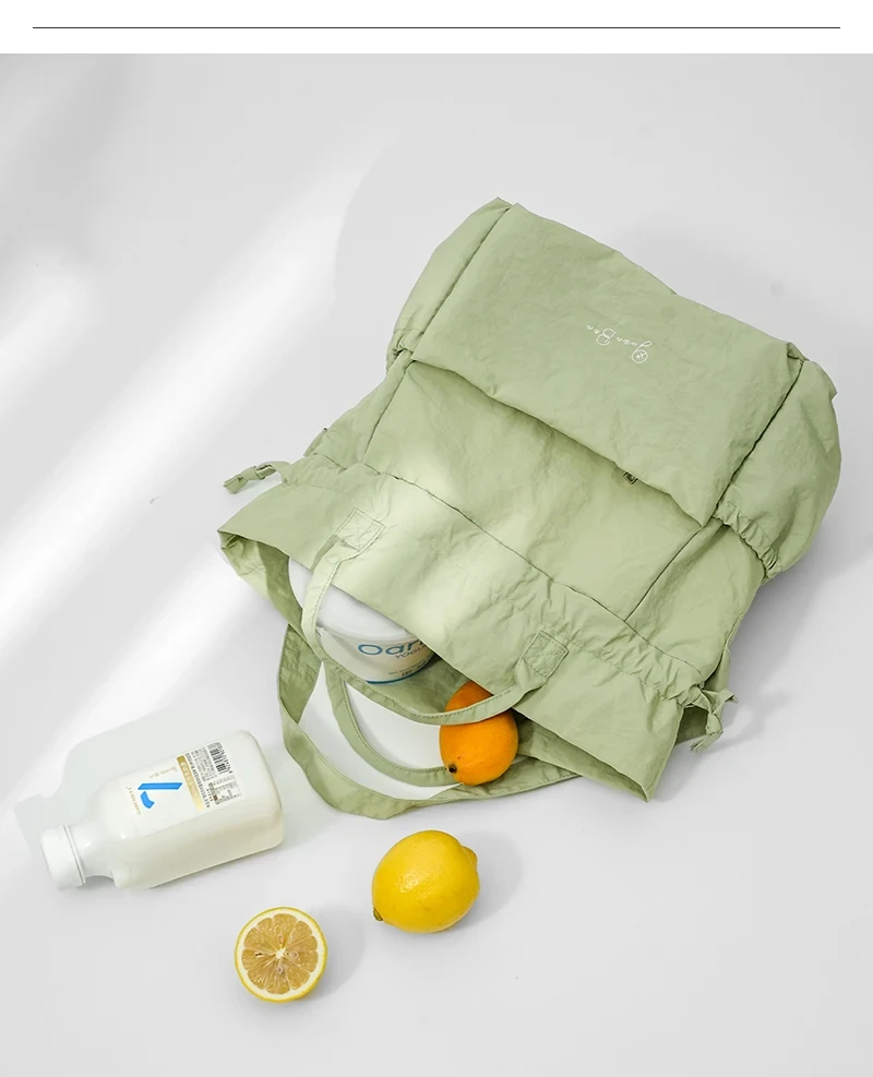Large Capaci Thermal Lunch Box Bag Dstring Handbag Commuting Portable Office Workers Elementary School Students Bento Bag