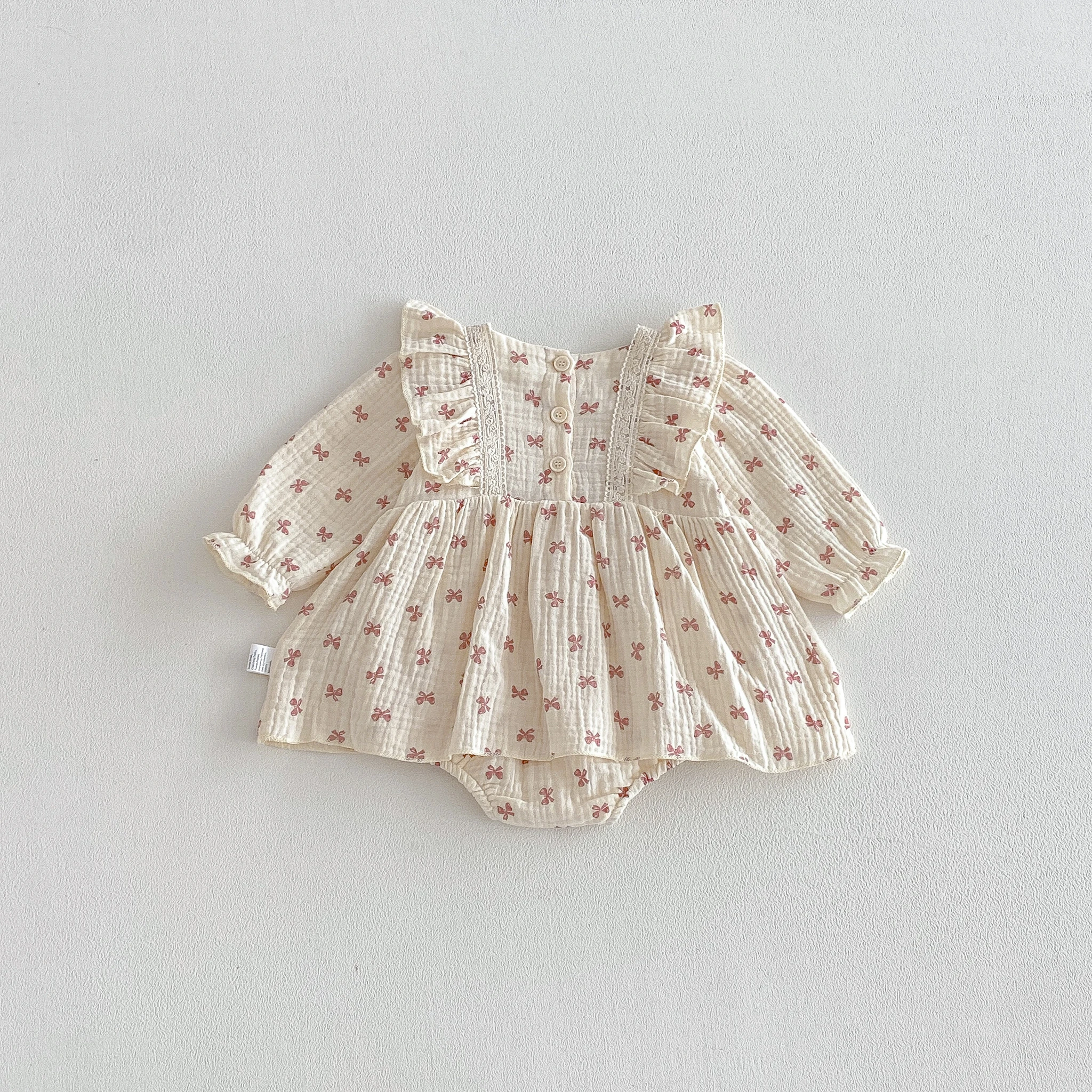 Baby Spring and Autumn Thin Diaper Cover Dress, Small Size for Girls, Princess Dress for One-Year-Old Babies