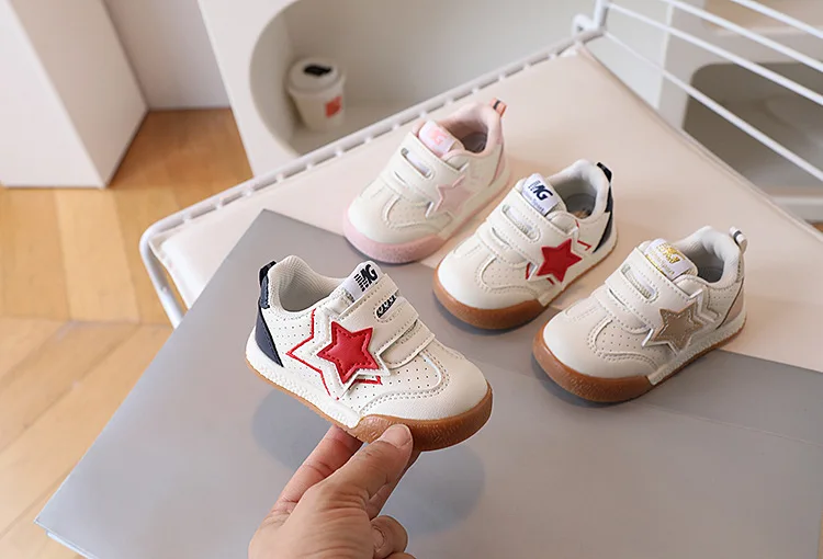 2026 Fashion Toddler Shoes For Baby PU Leather Infant Girl's Sneakers Soft-soled Ergonomics Newborn Boy's Sport Shoes First Step