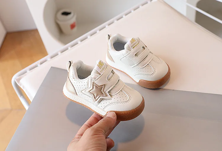2026 Fashion Toddler Shoes For Baby PU Leather Infant Girl's Sneakers Soft-soled Ergonomics Newborn Boy's Sport Shoes First Step