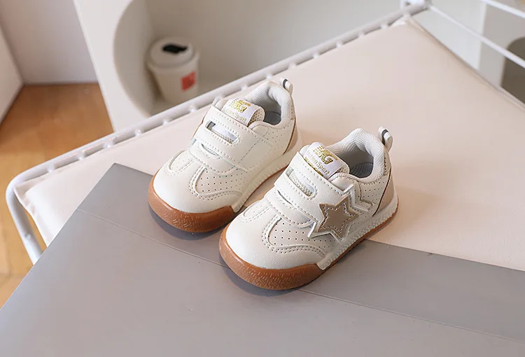 2026 Fashion Toddler Shoes For Baby PU Leather Infant Girl's Sneakers Soft-soled Ergonomics Newborn Boy's Sport Shoes First Step