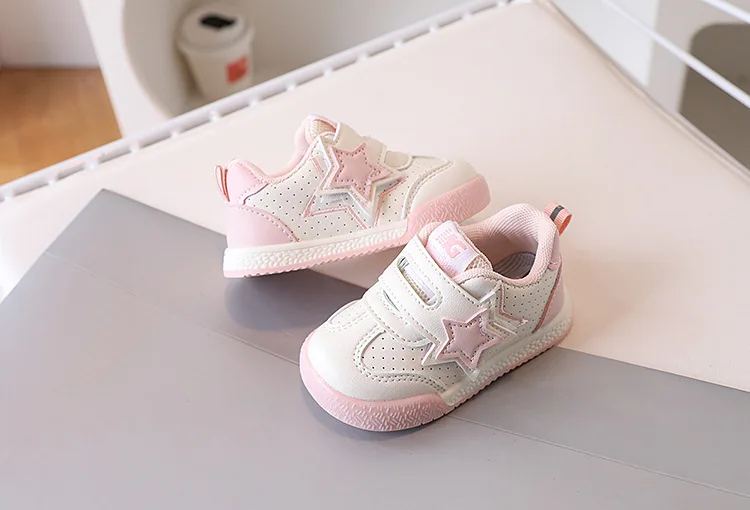 2026 Fashion Toddler Shoes For Baby PU Leather Infant Girl's Sneakers Soft-soled Ergonomics Newborn Boy's Sport Shoes First Step