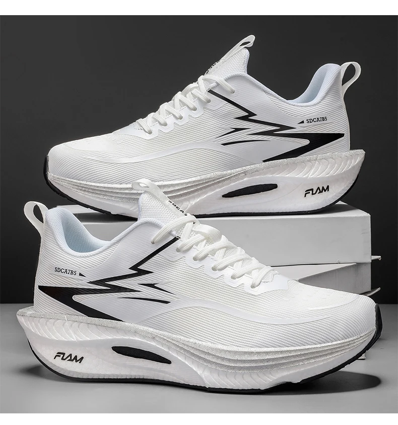 Running Shoes Men Carbon Board Marathon Sports Speciality  Breathable Lightweight Women's Comfortable Athletic Nonskid Sneakers