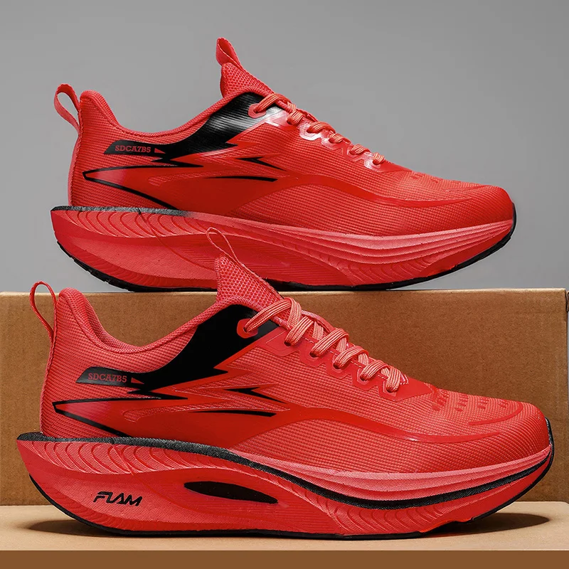Running Shoes Men Carbon Board Marathon Sports Speciality  Breathable Lightweight Women's Comfortable Athletic Nonskid Sneakers