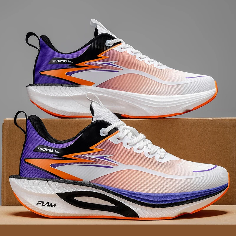 Running Shoes Men Carbon Board Marathon Sports Speciality  Breathable Lightweight Women's Comfortable Athletic Nonskid Sneakers