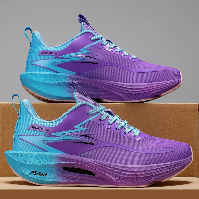Running Shoes Men Carbon Board Marathon Sports Speciality  Breathable Lightweight Women's Comfortable Athletic Nonskid Sneakers