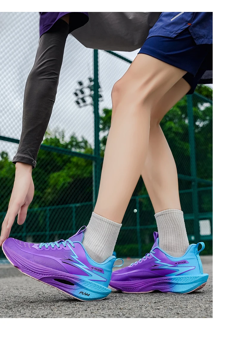 Running Shoes Men Carbon Board Marathon Sports Speciality  Breathable Lightweight Women's Comfortable Athletic Nonskid Sneakers