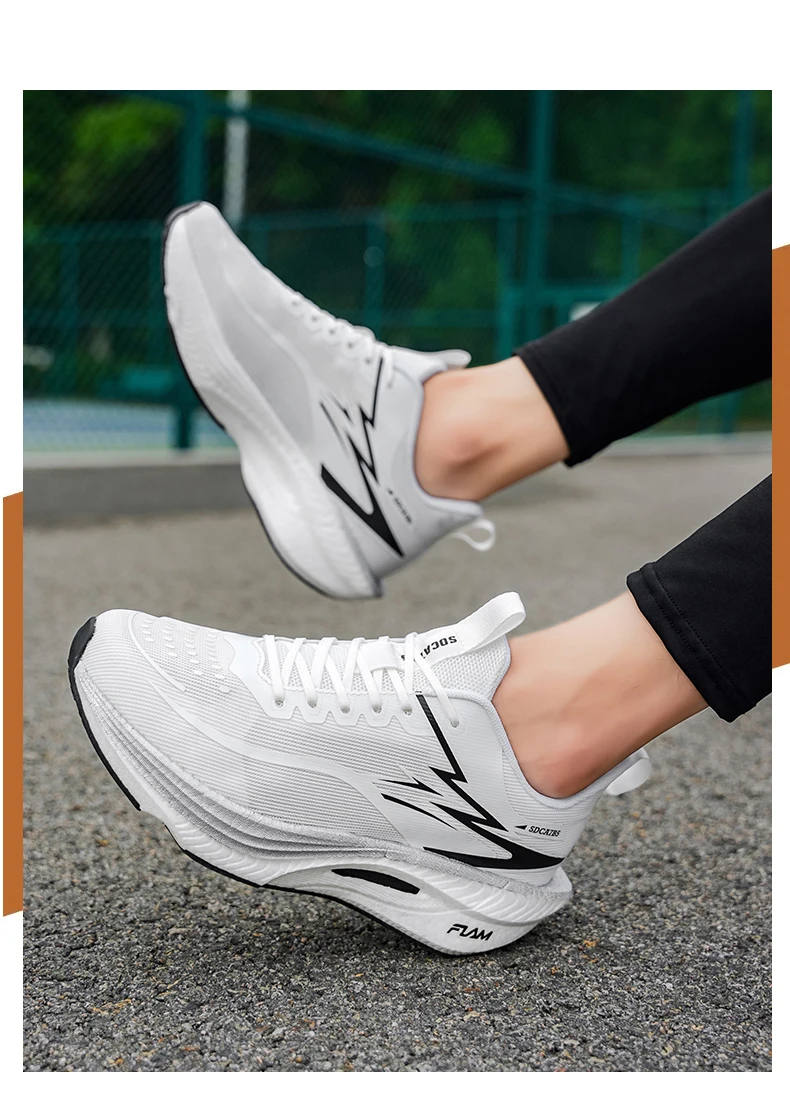 Running Shoes Men Carbon Board Marathon Sports Speciality  Breathable Lightweight Women's Comfortable Athletic Nonskid Sneakers