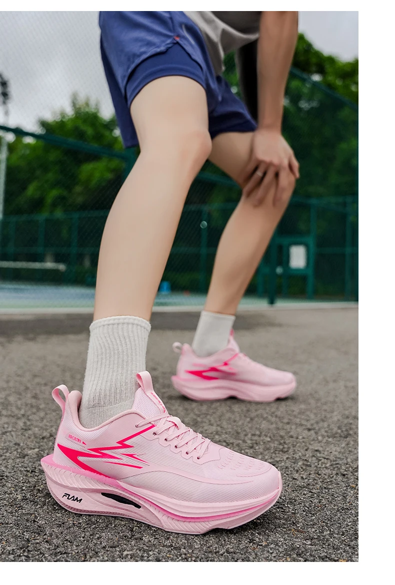 Running Shoes Men Carbon Board Marathon Sports Speciality  Breathable Lightweight Women's Comfortable Athletic Nonskid Sneakers