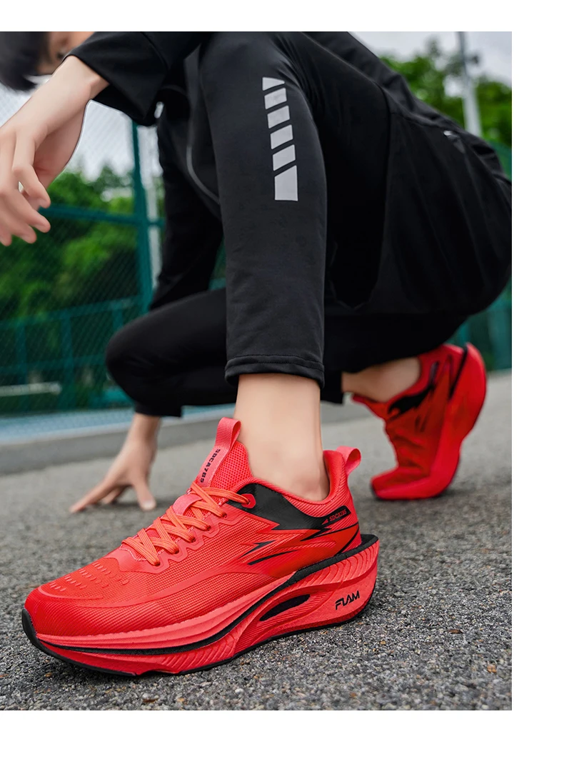 Running Shoes Men Carbon Board Marathon Sports Speciality  Breathable Lightweight Women's Comfortable Athletic Nonskid Sneakers