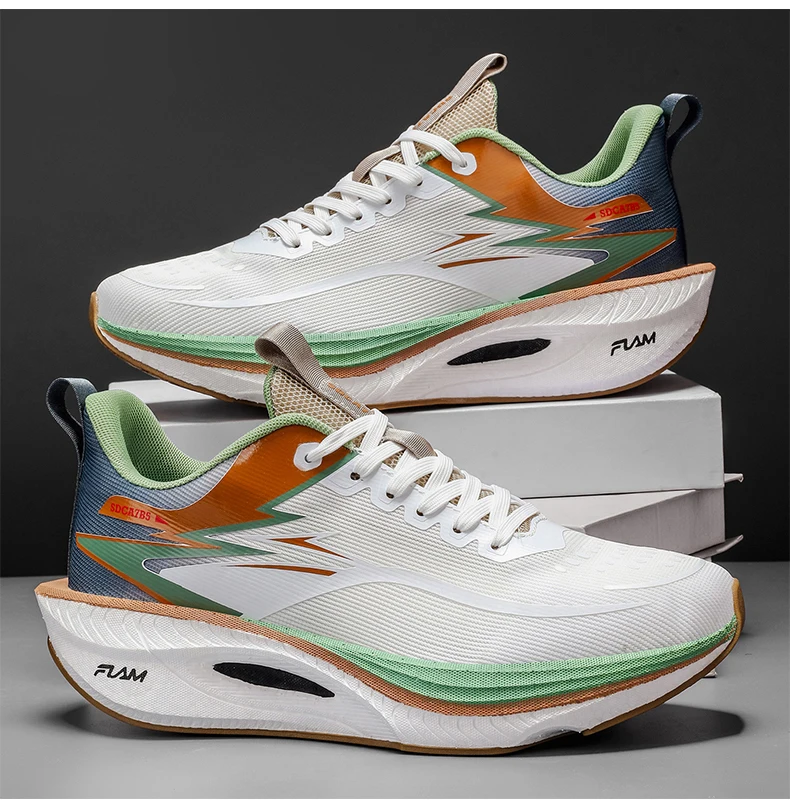 Running Shoes Men Carbon Board Marathon Sports Speciality  Breathable Lightweight Women's Comfortable Athletic Nonskid Sneakers
