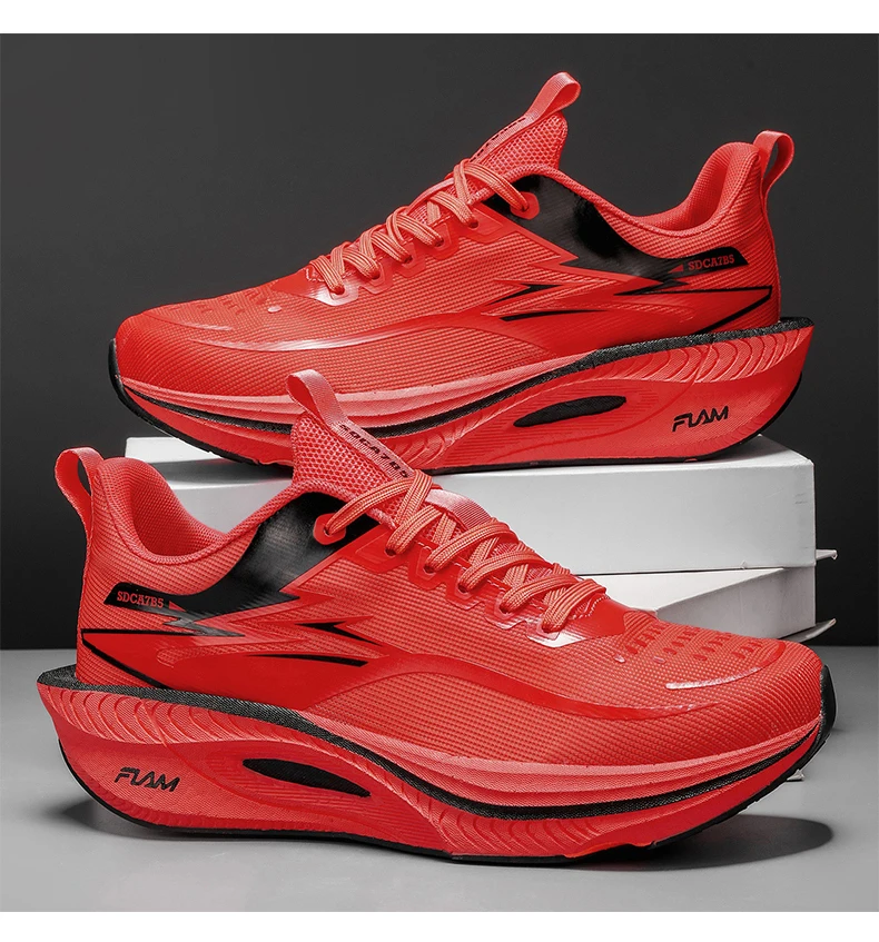 Running Shoes Men Carbon Board Marathon Sports Speciality  Breathable Lightweight Women's Comfortable Athletic Nonskid Sneakers